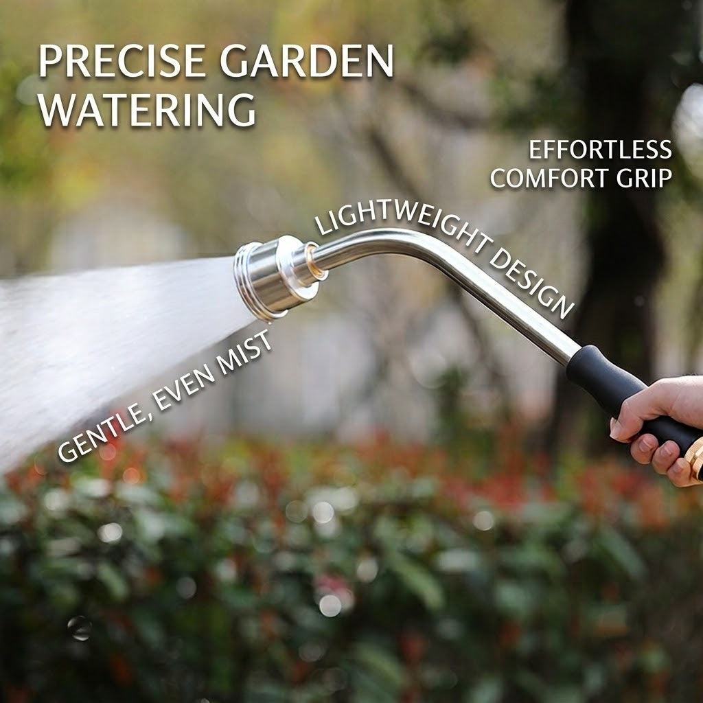 Premium All-Alloy Gardening Watering Wand 400/1000/2000 Mesh Detachable Spray Nozzle Gentle Mist Watering Gun for Delicate Plant Seedling Flower Greenhouse Garden Tool with 18/32 inch Wand