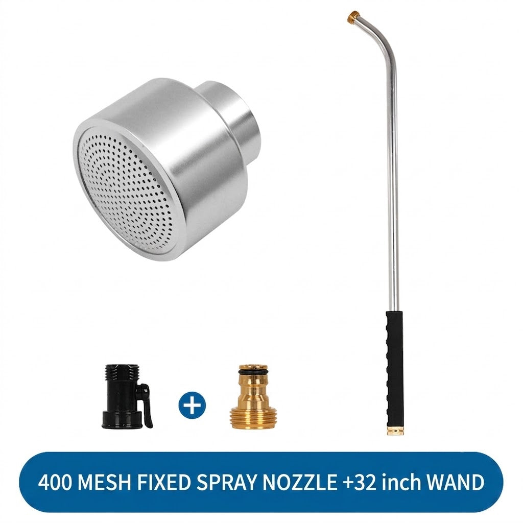 Premium All-Alloy Gardening Watering Wand 400/1000/2000 Mesh Detachable Spray Nozzle Gentle Mist Watering Gun for Delicate Plant Seedling Flower Greenhouse Garden Tool with 18/32 inch Wand
