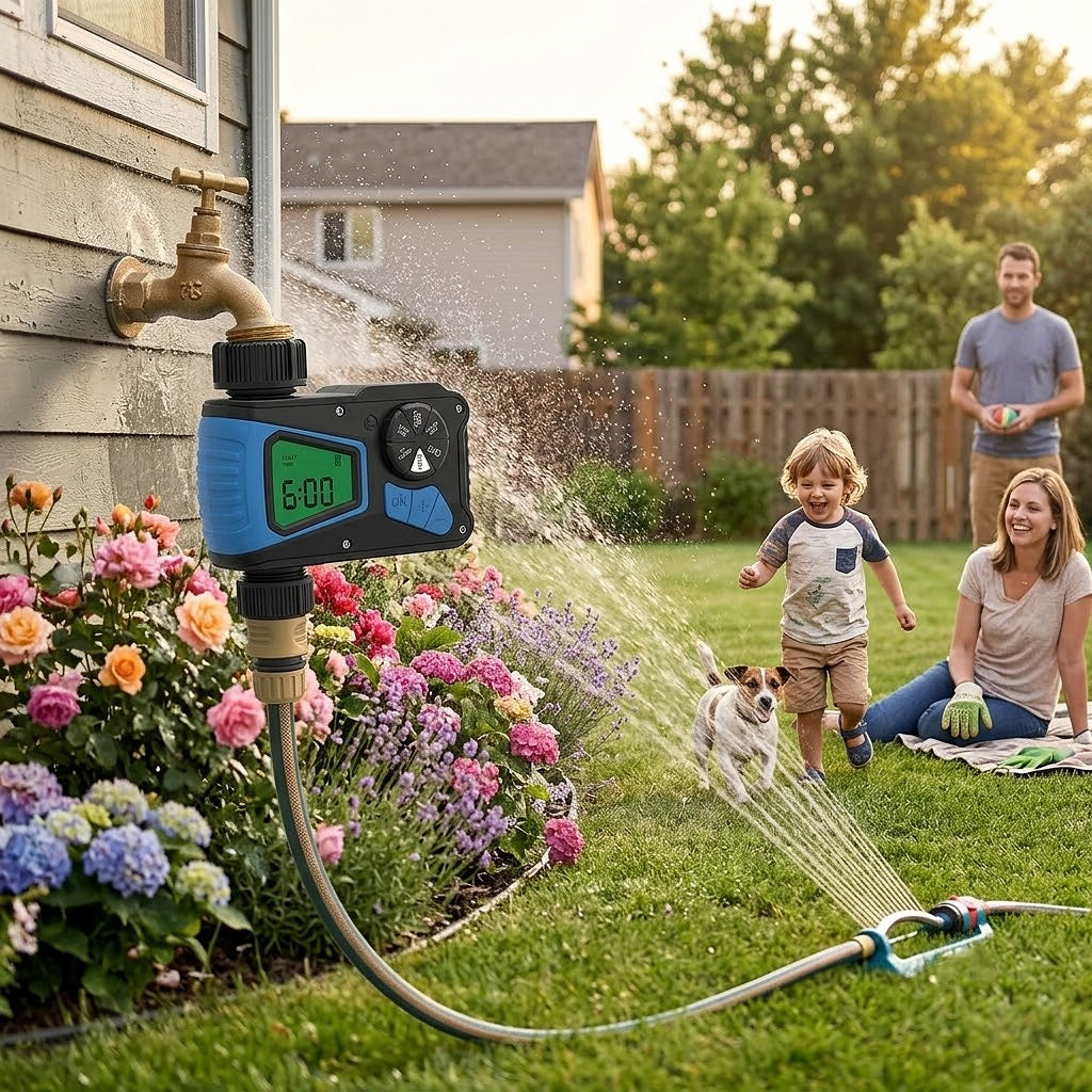 Smart Garden Watering Timer | Automatic Irrigation System Controller with LCD Display & Programmable Scheduled Timer