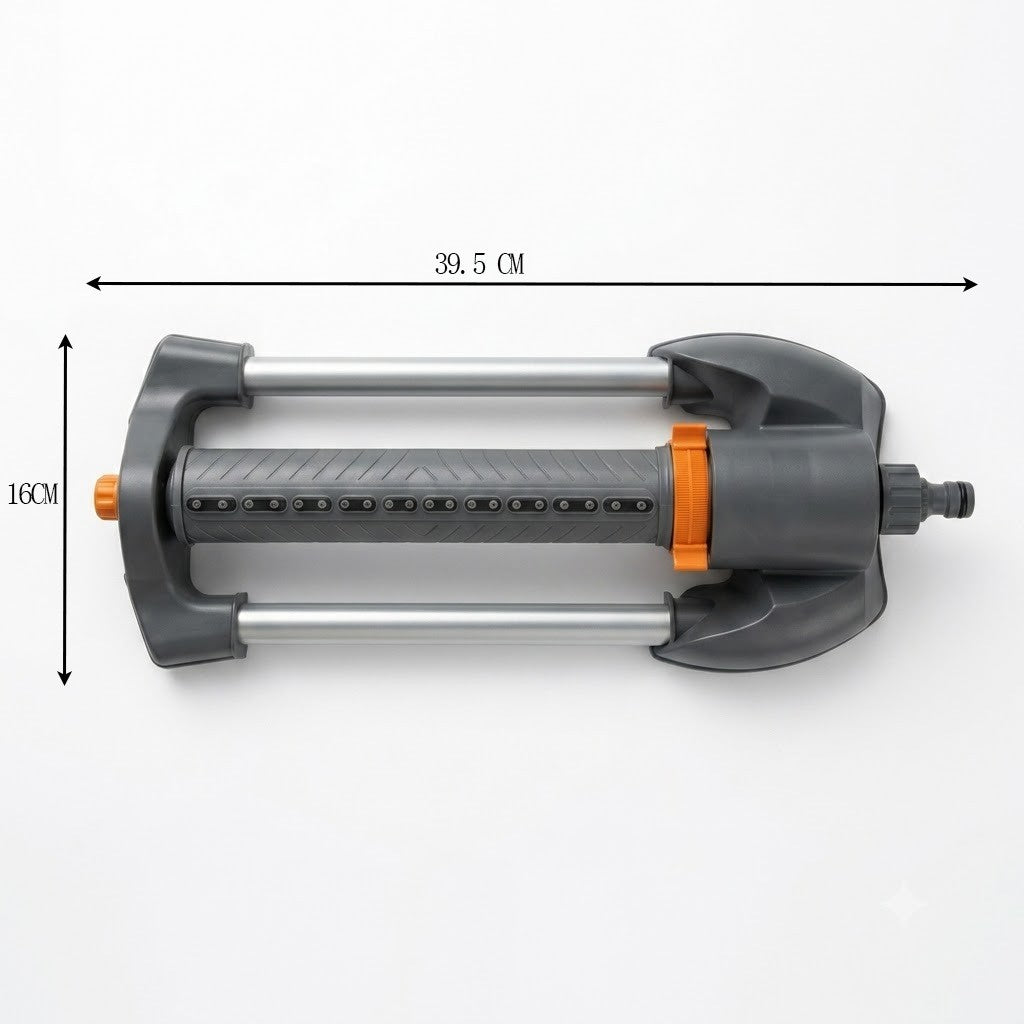 18 Nozzle Oscillating Lawn Sprinkler Adjustable Garden Water Sprinkler Automatic 180° Rotating Irrigation System for Yard Grass Watering