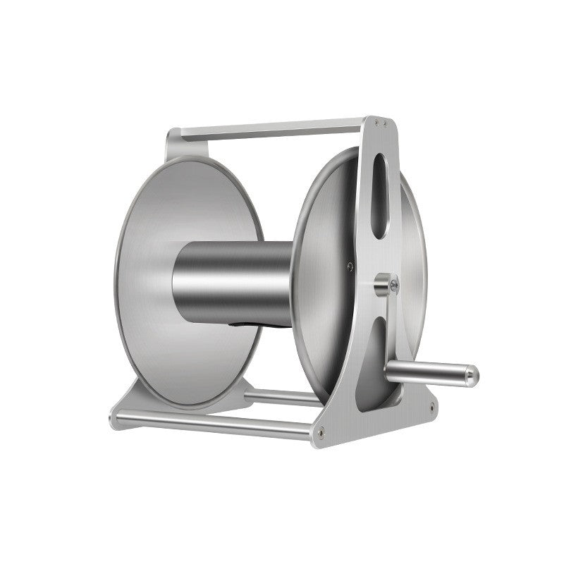 Heavy Duty Metal Garden Hose Reel | Portable & Wall-Mounted Water Pipe Storage Organizer | Anti-Corrosion Stainless Steel Hose Holder (No Hose)